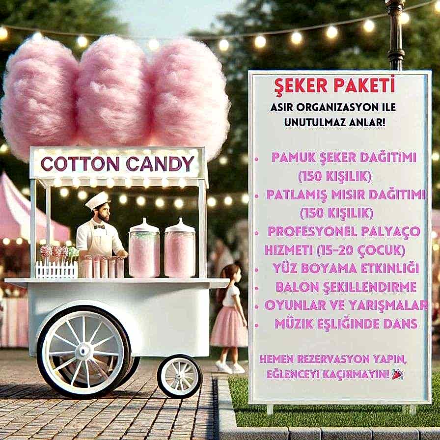 Pamuk Şeker Arabası Kiralama
